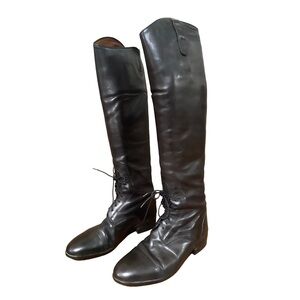 ARIAT Crowne Field Riding Horse Show Boots Black Leather Women’s 10 Tall Slim